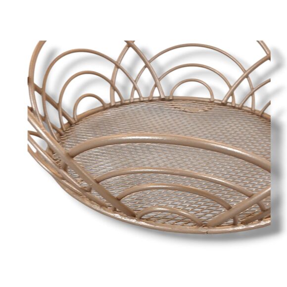 Pier 1 Imports Ardola Tray Gold Metal Mesh Fruit Basket Decorative Serving 8x3x3 - Picture 6 of 7
